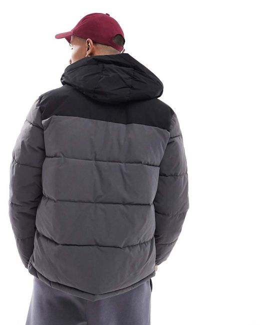Piumino Color Block Grigio Scuro E di Jack & Jones in Blue da Uomo