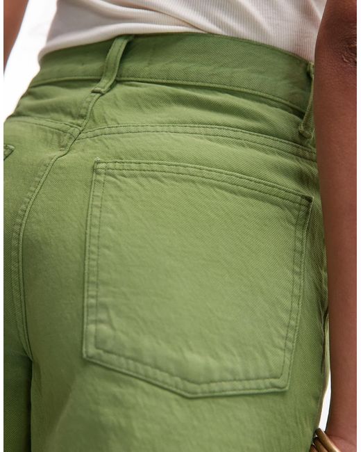 TOPSHOP Green – lockere jeans-jorts