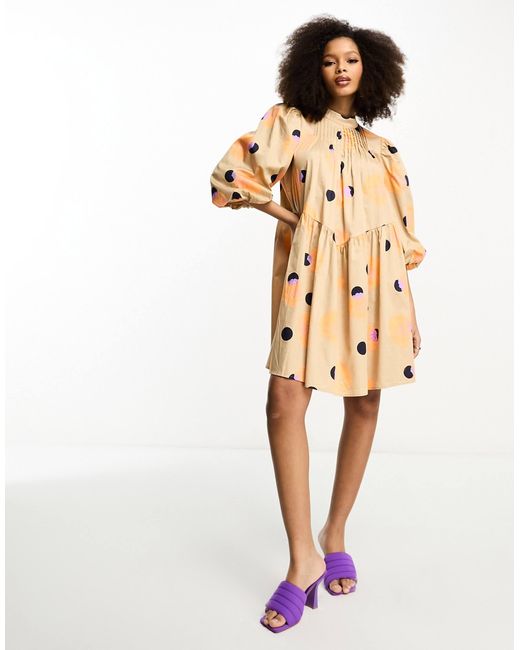 Y.A.S White Y.a.s Trapeze Smock Mini Dress