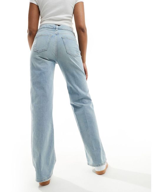 River Island Blue – helle jeans mit weitem bein