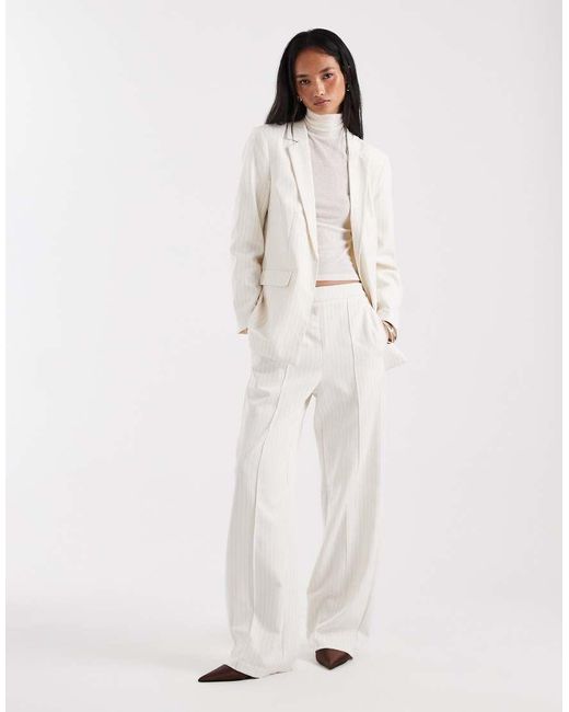 Pieces Natural Tailored Oversized Blazer Co-Ord