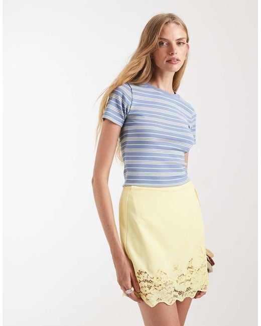 Miss Selfridge Blue Baby Tee