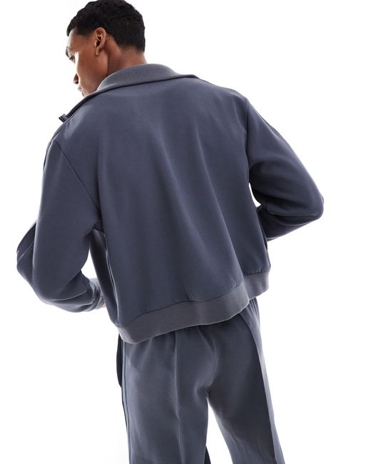 Weekday – ant – strukturierte trainingsjacke in Blue für Herren