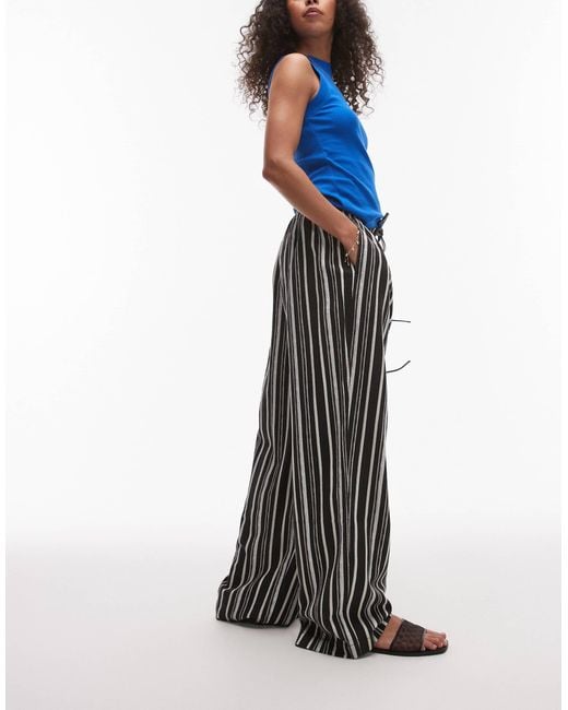 TOPSHOP Multicolor – balloon-leg-hose aus leinen