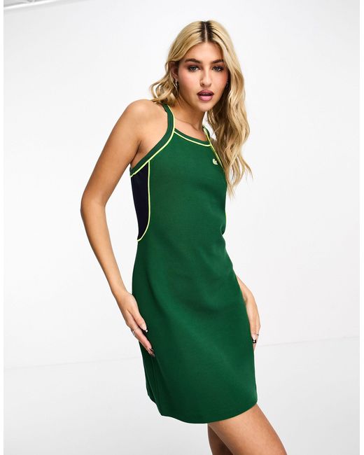 Lacoste Green Tennis Style Cami Dress