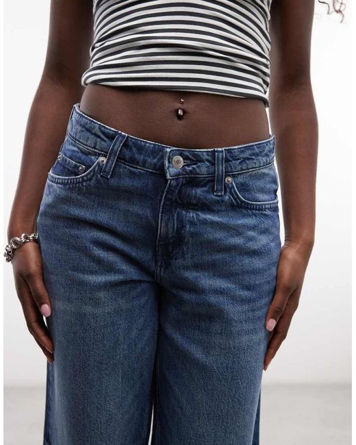 Weekday Blue Ample Low Waist baggy Fit Jeans