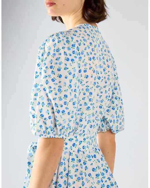 Glamorous Blue Wrap Midi Dress