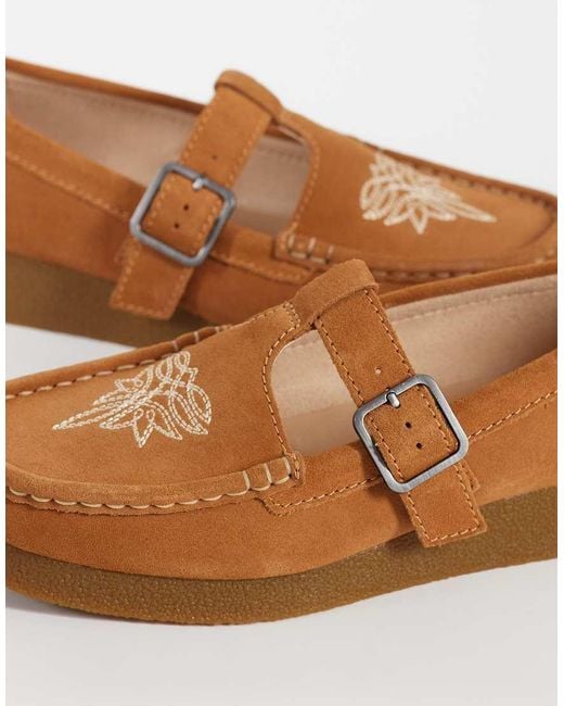 Clarks White Clarks Wallabeeevo T Bar Shoes