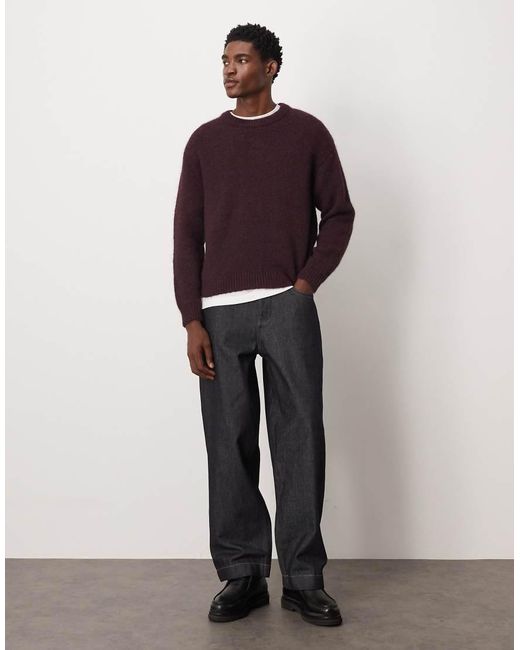 Jersey Burdeos Jaspeado De Mezcla De Lana De -Rojo Weekday de hombre de color Red