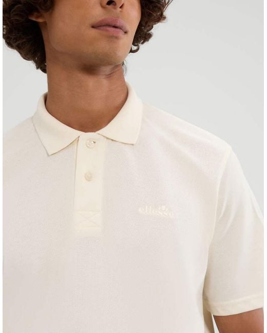 Ellesse White Senago Polo for men
