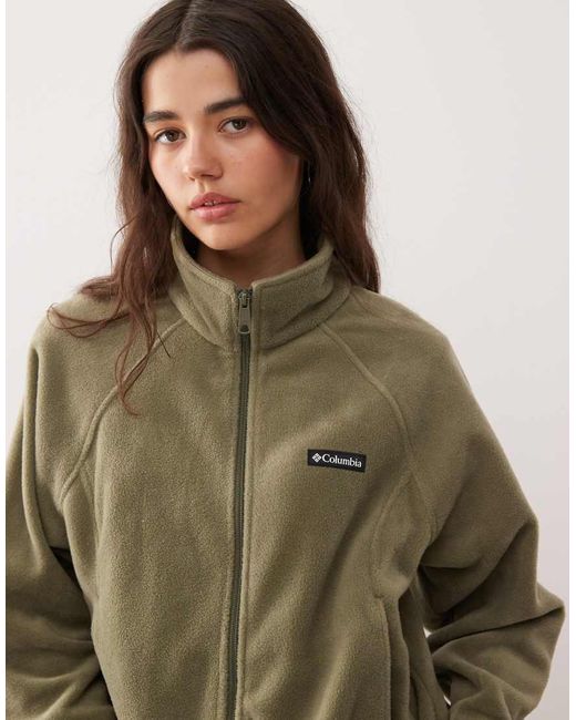 Columbia Green Benton Springs Relaxed Full Zip Fleece