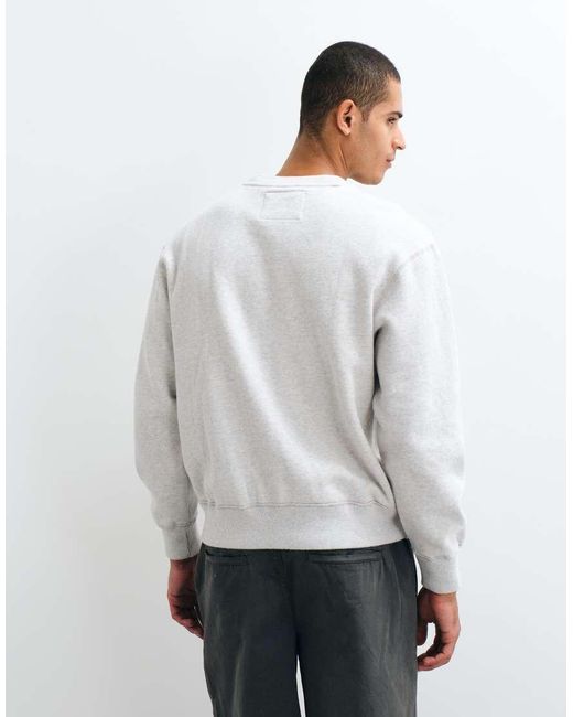 Abercrombie & Fitch Gray Essential Crew Neck Sweatshirt for men