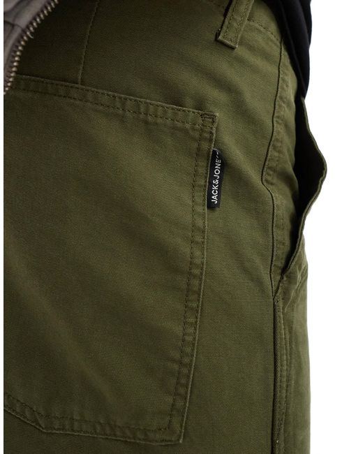 Jack & Jones Green Bill Wide Fit Carpenter Trouser for men