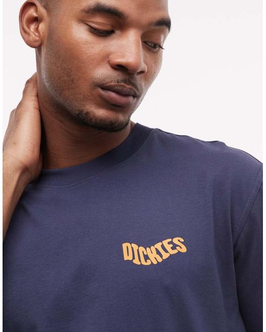 Dickies Blue Tipp City Backprint T-shirt for men