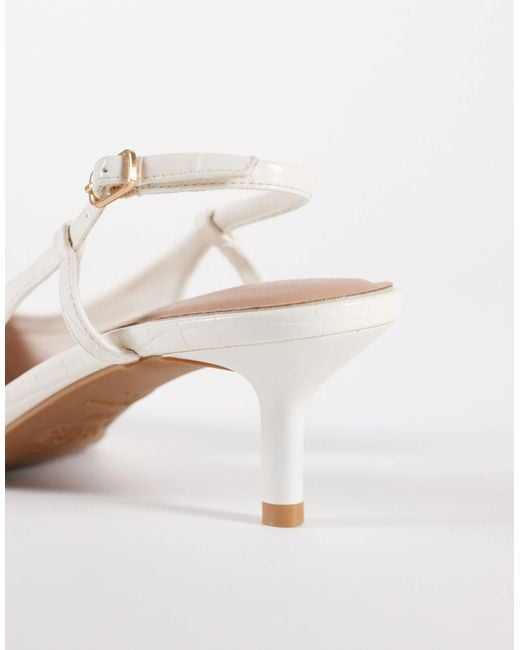 New Look White – slingback-schuhe
