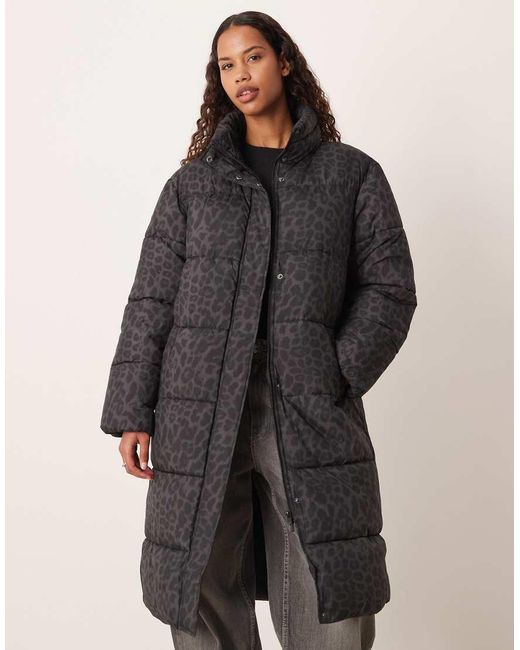Vila Black Longline Puffer Jacket