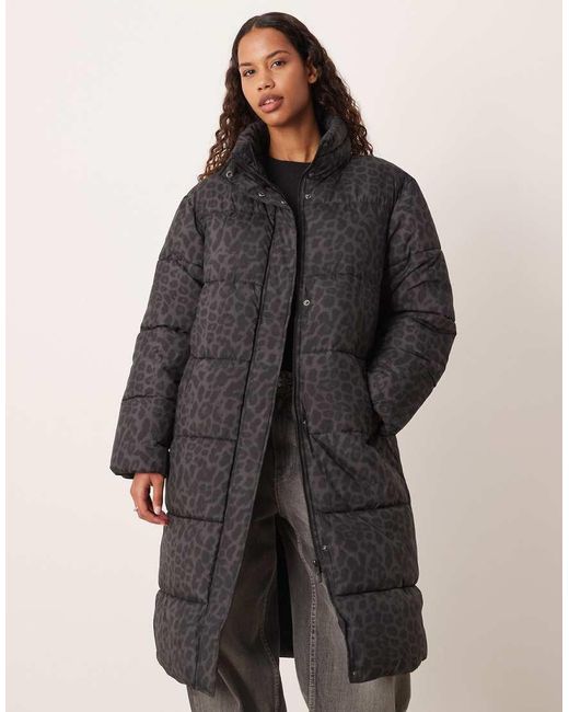 Vila Black Longline Puffer Jacket