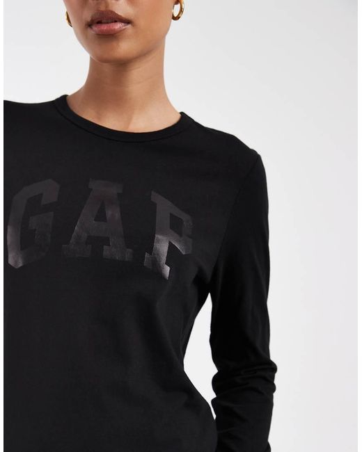 Gap Blue Large Logo Long Sleeve T-Shirt
