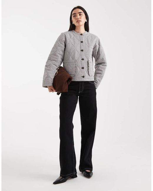 Miss Selfridge Gray Quilted Bed Jacket