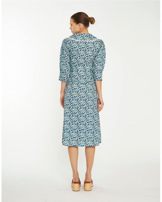 Glamorous Blue Collared Midaxi-Dress