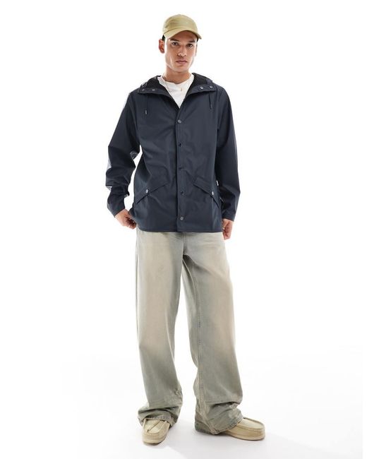 Rains Blue 12010 Waterproof Short Jacket for men