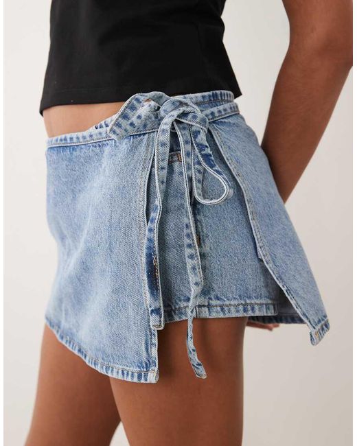Mango Natural Teen 100% Cotton Denim Mini Skort