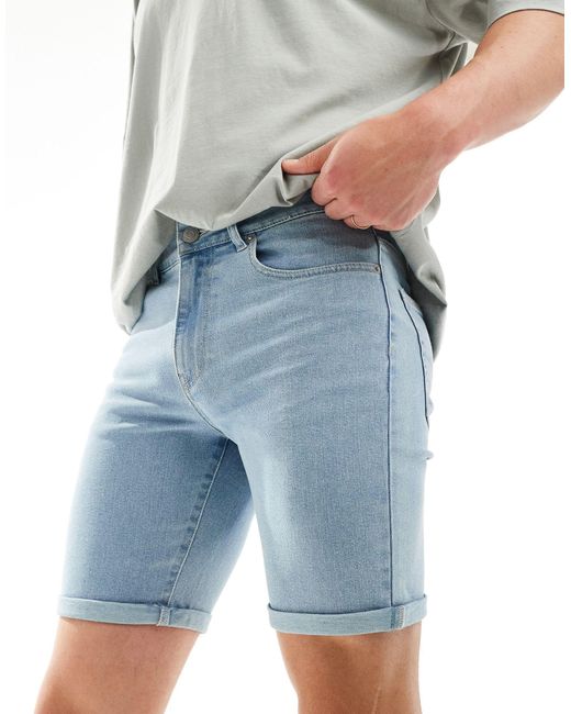 Only & Sons Blue Denim Shorts for men