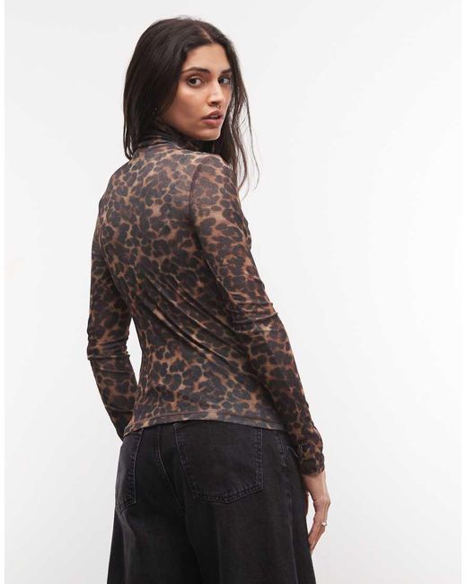 ASOS Black Sheer Turtle Neck Long Sleeve