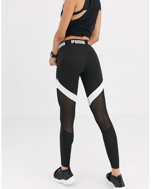 PUMA Synthetic Exclusive To Asos Glam Mesh leggings in Black - Lyst