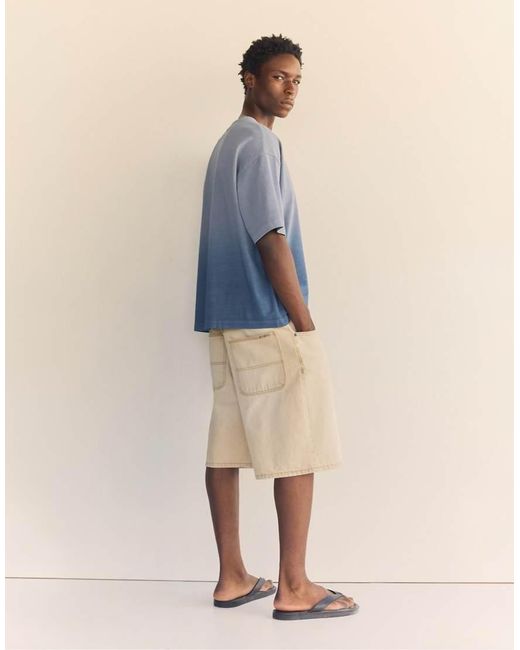 Pull&Bear T-Shirt Met Studs Met Kleurverloop in het Blue voor heren