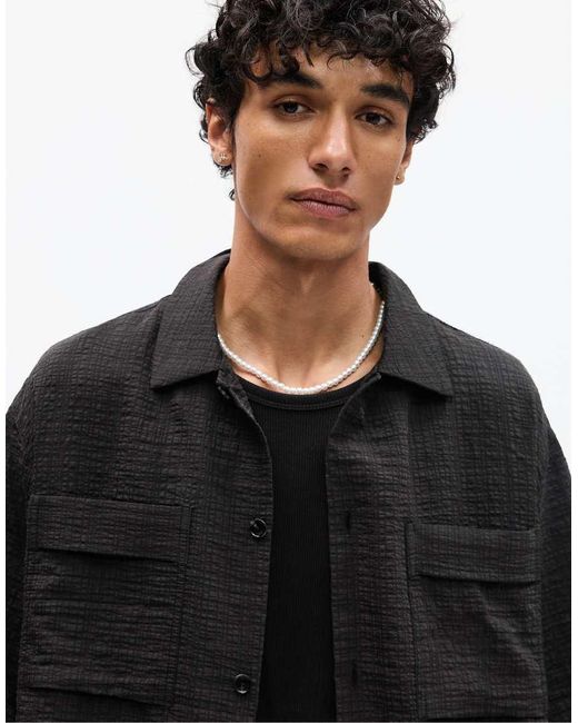 Camicia di Pull&Bear in Black da Uomo