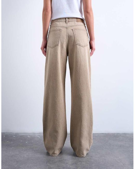 TOPSHOP Natural Column Mid Rise Jean