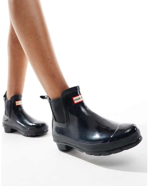 HUNTER Original Chelsea Gloss Boot in White Lyst UK