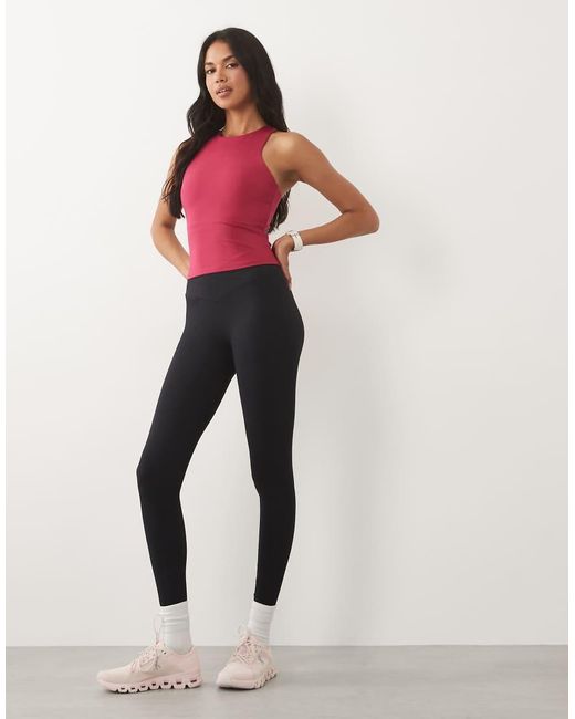4505 Pink Icon Active Racer Back Vest With Inner Bra And Removable Padding