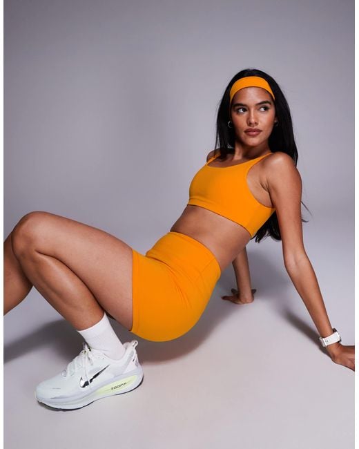 4505 Orange Medium Support Running Bra With Removable Padding