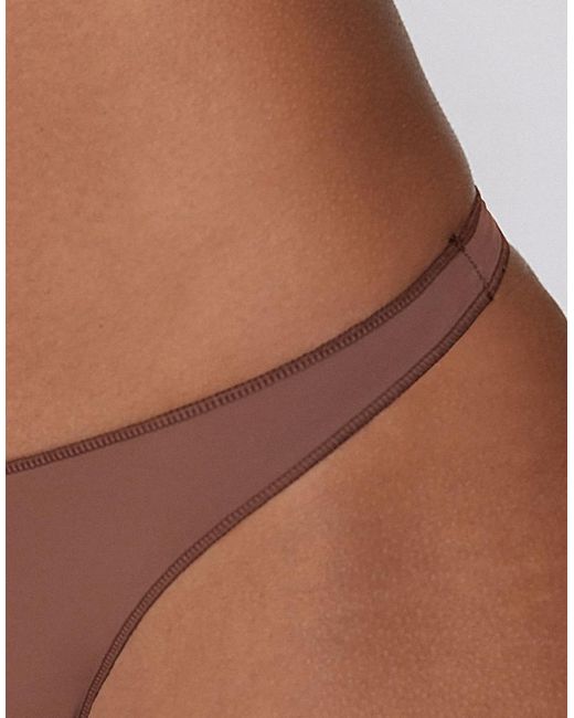 Tezenis Brown Microfibre G-String