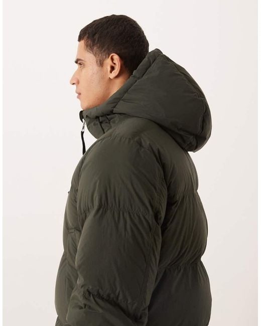ARKET Brown Down Filed Puffer Jacket With Hood for men