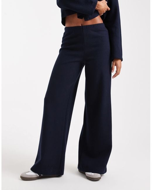 Miss Selfridge Blue Super Soft Trouser Set