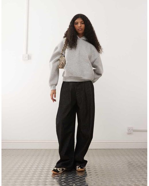 Collusion Gray Boxy Hoodie