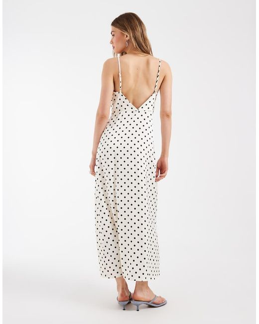 ONLY White Satin Maxi Dress