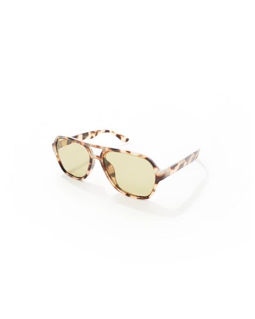 Occhiali Da Sole Stile Aviatore Con Lenti Verdi Tinte di New Look in Metallic