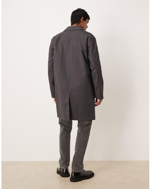 ASOS Gray Oversized Trench Coat for men
