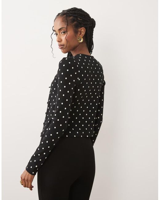 Miss Selfridge Black Ribbed Cardigan And Cami Set