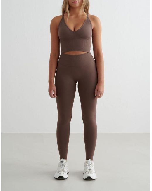Aim'n Brown Macchiato Shape Seamless Cross Back Bralette