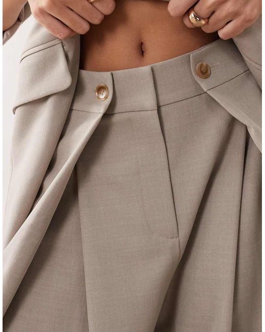 ARRANGE Natural Pleat Front Wide Leg Pants