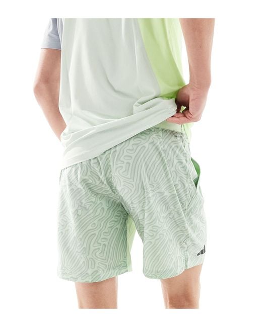 Adidas Originals Adidas tennis – heat.rdy pro printed ergo – shorts in Green für Herren