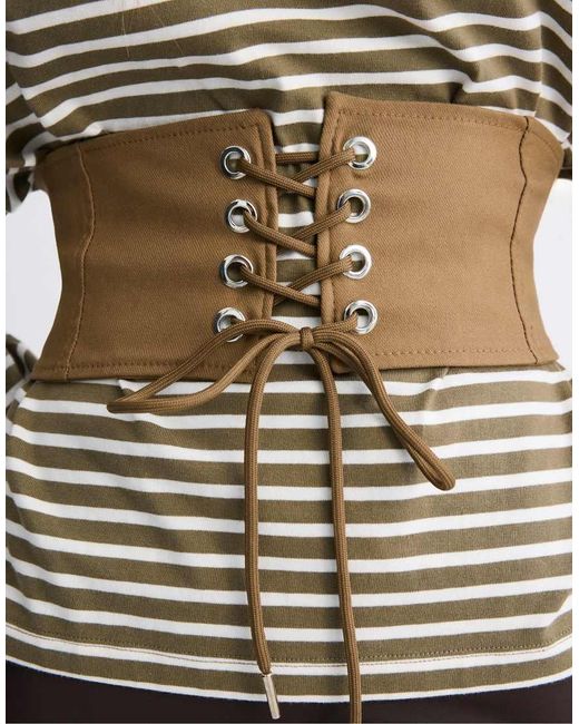 Stradivarius Natural Corset Belt