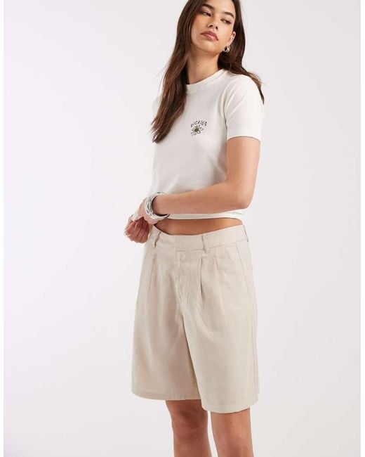 ONLY Natural Tailored Bermuda Shorts