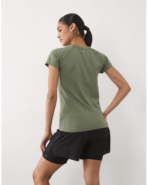 Sweaty Betty Green Athlete Seamless Workout T-Shirt