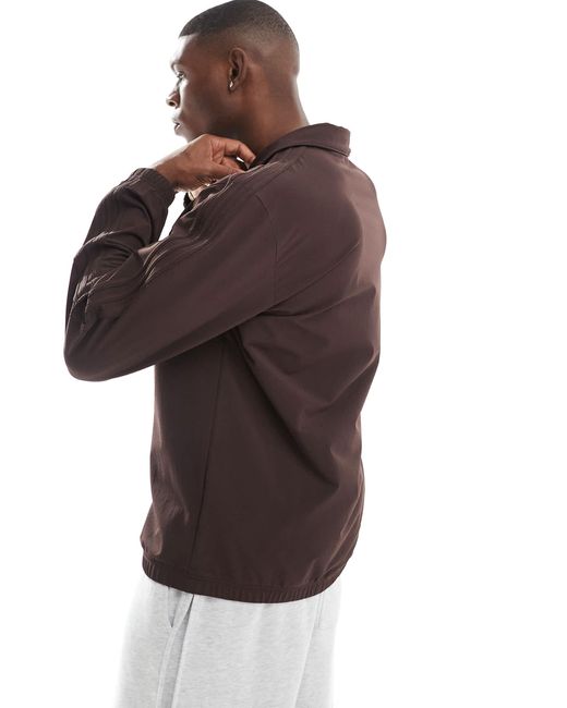 Adidas Originals Brown Long Sleeve Polo for men